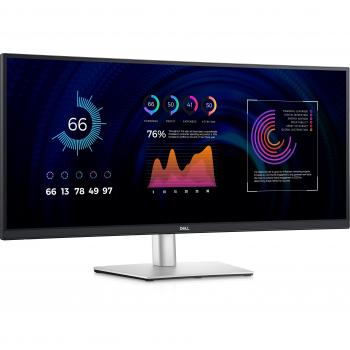 Dell P3424WE 34 Curved USB-C Hub Monitor, 3440 x 1440 WQHD Resolution, UltraWide LCD Display, Black