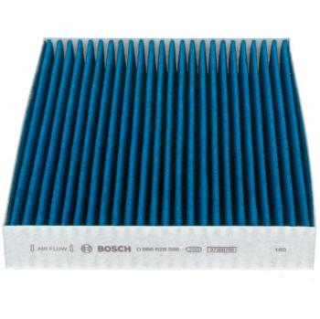 Filtro de habitáculo Bosch FILTER+pro antibacterias 0 986 628 586, eficaz contra gases malolientes, virus, moho, partículas finas y alérgenos