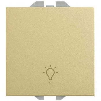 Pulsador Simon 270 con grabado Luz 10A en color bronce