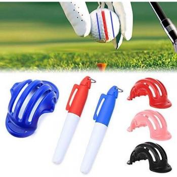 Heyzen Visualize Tri-Line Golf Alignment Kit, Pelota de Golf Triple Track 3 Line Marker Stencil ERC Chrome Soft Odyssey