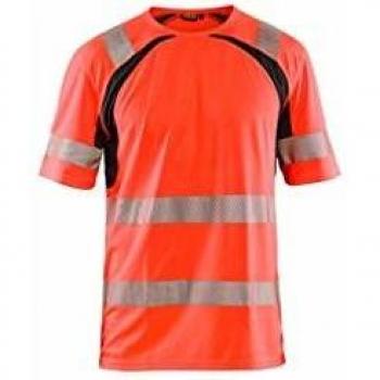 Blaklader High-Visibility UV-Resistant Anti-Odor T-Shirt, Red/Black, Size L