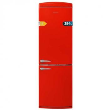 Frigorífico Combi Retro Rojo 294L No Frost 190cm Multi Cooling E