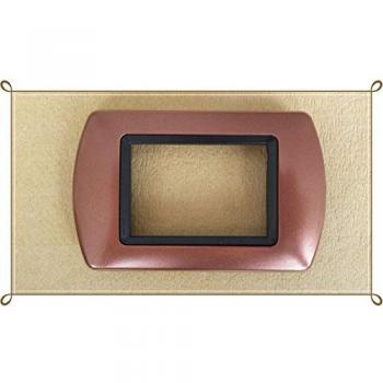 Placas de ABS Compatibles para Tapa de Enchufe Master Modo Colorra - Cobre - 7 Foros