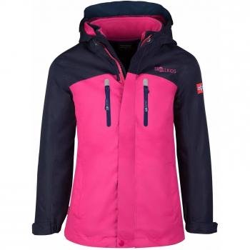 Chaqueta 3 en 1 para Niñas TROLLKIDS Bryggen, azul/rosa