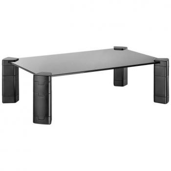 Aisens Soporte Elevador de Cristal para Monitor/Portátil MR01C-109, Capacidad hasta 20kg, Color Negro