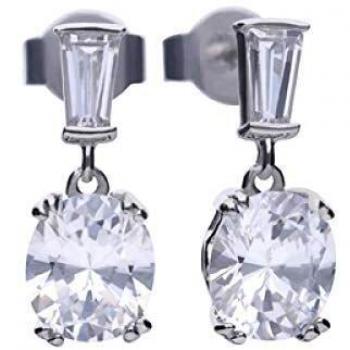 Pendientes Ovalados DIAMONFIRE 6220621082 mujer circonitas