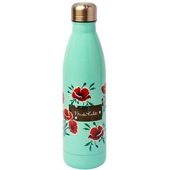 Botella agua acero inoxidable Frid Kahlo - Botella metálica 500ml, Botella térmica reutilizable - Aislamiento Doble Pared, Botella Termica de Frío/Caliente - Producto con licencia oficial