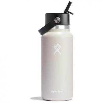 Hydro Flask 32oz Insulated Water Bottle with Wide Flex Straw Cap - Oat Color