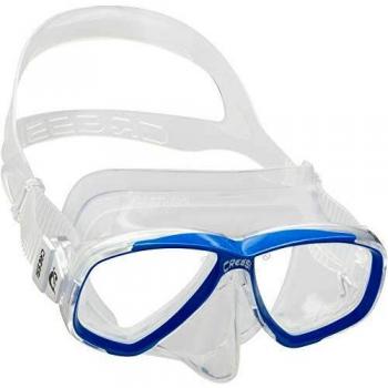Cressi Perla, máscara submarina de Cristales para Pesca, Unisex Adulto, Trasparente/BLU, Talla única
