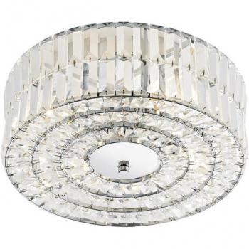 Lámpara de techo Errol cristal y cromo pulido 4 luces