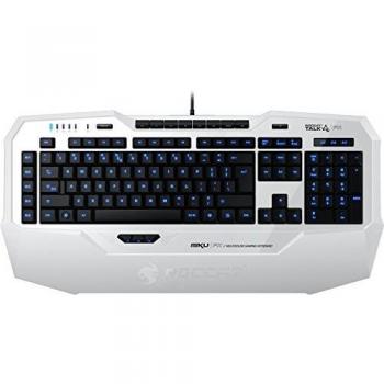 Teclado Gaming Roccat Isku FX Multicolor USB con Retroiluminación y 36 Teclas Macro (Diseño Alemán, Color Blanco)