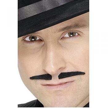Men's Self-Adhesive Thin Black Gangster Mustache
