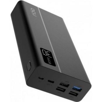 DCU 34155030 Powerbank 30000mAh Quick Charge 22.5W con 4 Salidas USB y Power Delivery 20W - Negro