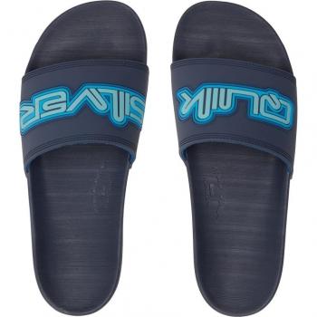 Chanclas de hombre Quiksilver Rivi Wordmark Slide Blue