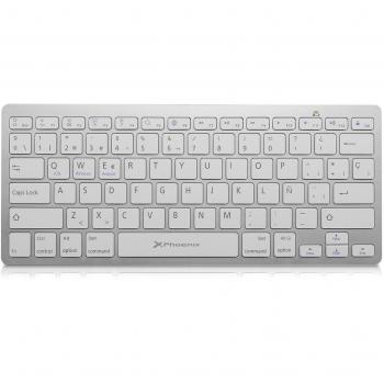 Teclado INALAMBRICO Bluetooth Phoenix PHBTKEYBOARDW / 3 Modos DE COMPATIBILIDAD Android Windows iOS Apple/Ultra Fino Cuerpo ME