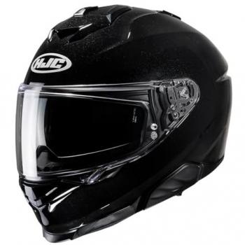 Casco HJC I71 Solido - Versátil y Funcional - Visor Solar Ajustable - Sistema de Ventilación - Negro (XS 54 55)