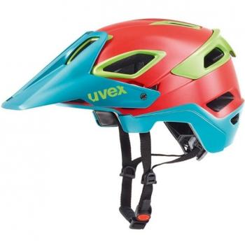 Uvex Jakkyl - Casco de ciclismo unisex, color rojo / azul petróleo