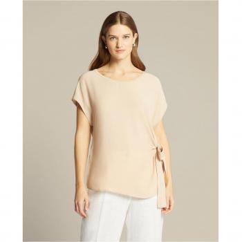 Camiseta de mujer lisa con nudo en el lateral