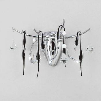 Aplique de pared Cygnet 3 bombillas G4 cromo pulido / cristal blanco esmerilado / no compatible con LED/CFL