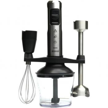 Batidora de Mano Sogo SS-14480 XL Inox con Vaso y Accesorios, Motor de 1500W