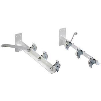 Sauvic Tendedero con Poleas, Acero con Recubrimiento Plástico Anticorrosivo, Blanco, 55x19.5x13.5 cm