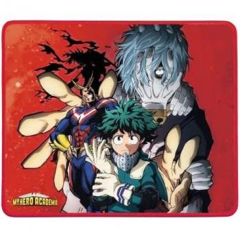 Alfombrilla Gaming Konix My Hero Academia Roja, 400x300x1mm, Bordes Reforzados, Antideslizante KX-MHA-MP-RED