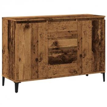 Aparador de madera de ingeniería envejecida 102x35x70 cm, aparador de libros, armario auxiliar, armario de almacenaje