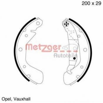 Juego de zapatas de frenos METZGER MG 563 para OPEL: Corsa, Astra, Tigra