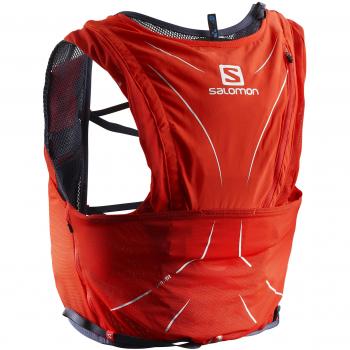 Salomon Mochila ligera de hidratación 12 l, adv skin 12 set, rojo y gris