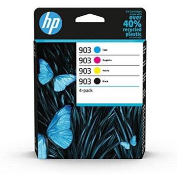 HP 903 - Pack de 4 cartuchos de tinta Original (Negro, Cian, Magenta, Amarillo) - 6ZC73AE