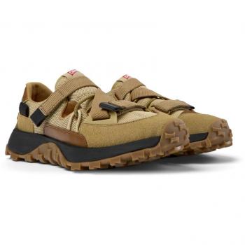 CAMPER Drift Trail Women's Sneakers - Beige & Brown, Size 35/5, Cotton Fabric