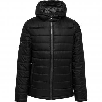 Hummel Chaqueta North Quilted para niños, parka acolchada, resistente al agua, con capucha ajustable y cierre de cremallera