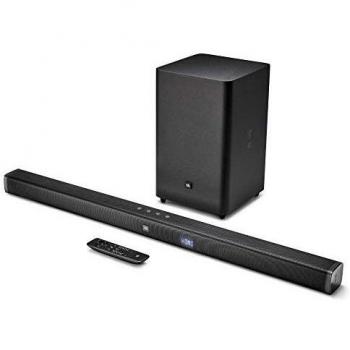 Harman Kardon / JBL Bar 2.1 - Barra de Sonido con configuración de Canales 2.1 y Altavoz de Graves inalámbrico, Color Negro