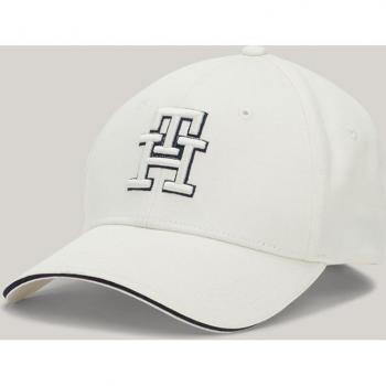 Gorra blanca de algodón orgánico Tommy Hilfiger