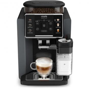 Cafetera Superautomática Krups Sensation Milk EA912B10, 15 bar, 1450 W, 1.7 L, 6 bebidas a base de café y leche, depósito de leche táctil