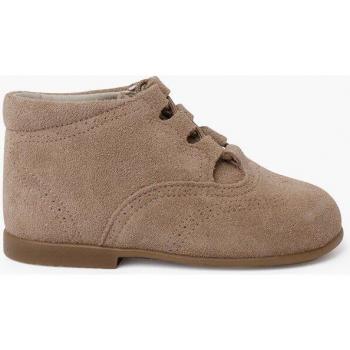 Zapato inglés de bebé en serraje con cierre de cordones