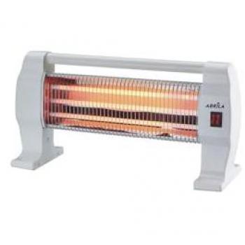 Estufa Eléctrica de Cuarzo Ígneo 1200W Blanca Portátil con 3 Potencias y Antivuelco (26x50x12 cm)