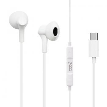 Auriculares Estéreo Digitales Cool Tipo-C Hi-Fi Blanco con Micrófono Integrado