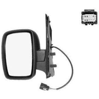 Espejo retrovisor VAN WEZEL 1612807, tipo: espejo retrovisor, características: diseño específico para vehículos, ajuste manual, cristal convexo para mayor visibilidad, acabado en negro, fácil instalación