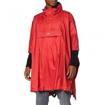 Ferrino Todomodo Ripstop Poncho, Unisex Adulto, Red, S/M-135 cm