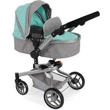 Bayer Chic 2000-Cochecito de muñecas Yolo, Color Melange Gris-Menta