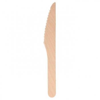 Cuchillo de Madera Marrón 16cm - Paquete de 100 Unidades