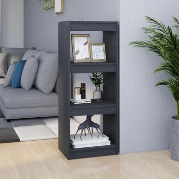 Librería/partición gris 40x30x103,5 cm madera maciza de pino