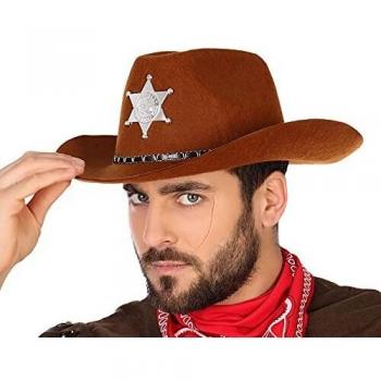 Sombrero de Cowboy Marrón Talla Única Estilo Indio Americano 59085
