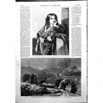 Impresión Antigua del Muchacho Campesino Napolitano Hurlstone los Vosgos Fúnebres Mountains1856