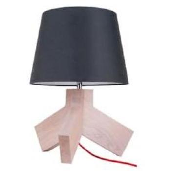 Lámpara de Mesa Tilda, Madera, Tejido, Multicolor, 30x30x43,5 cm