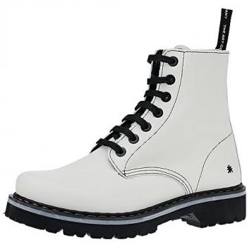 Botines Art 1166 PATENT FLASH CREAM / MARINA para Hombre/Mujer color Cream, unisex, de piel, tamaño 38 EU, diseño plano con altura de tacón de 1 a 3 cm, cierre con