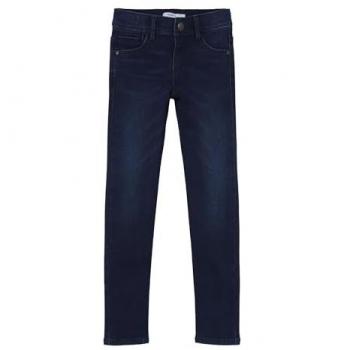Nkfpolly Girls' Skinny Jeans - Dark Blue Stretch Denim