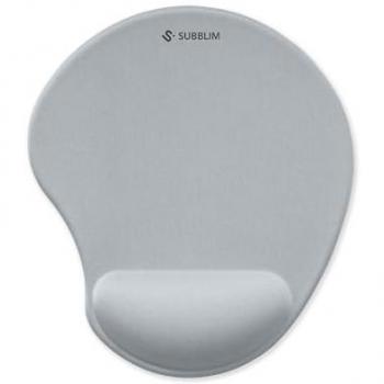 Alfombrilla de Ratón Ergonómica SUBBLIM Ergo NeoGel con Reposamuñecas de Gel Enfriante, Superficie Lycra Ultrafina y Base Antideslizante - 245 × 215 mm