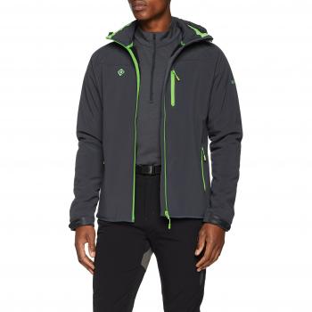 Izas Minto Chaqueta Softshell, Hombre, Gris Cerámica / Verde, S